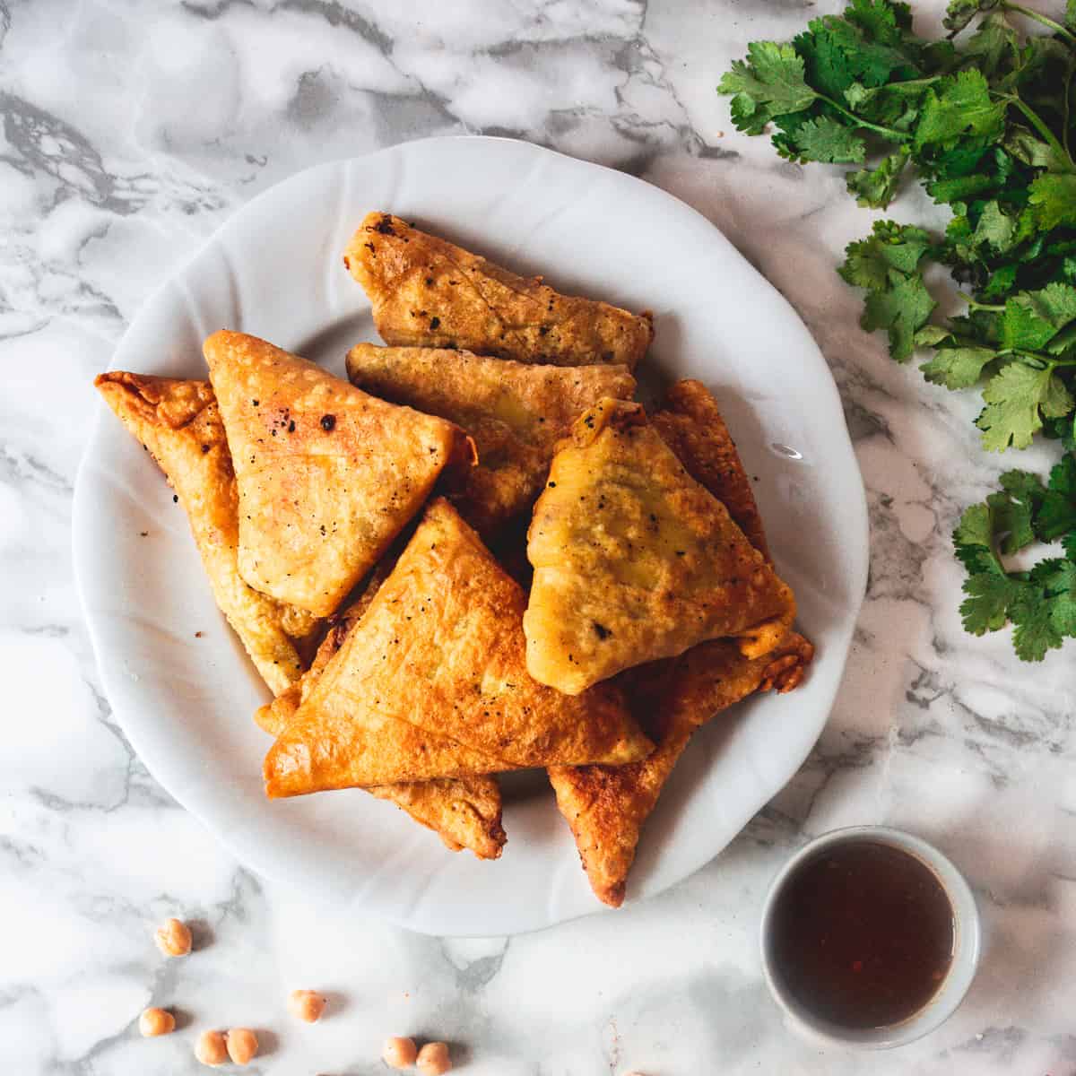How to make easy gluten-free samosas with sweet &amp; spicy chickpea filling