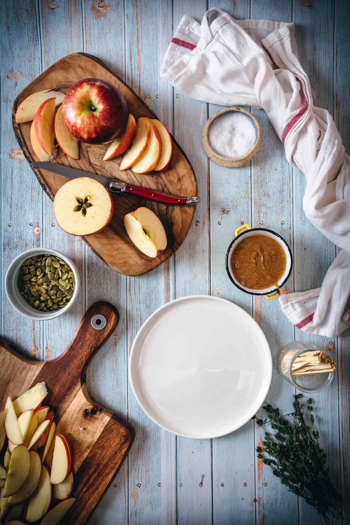 ingredients for sweet apple nachos