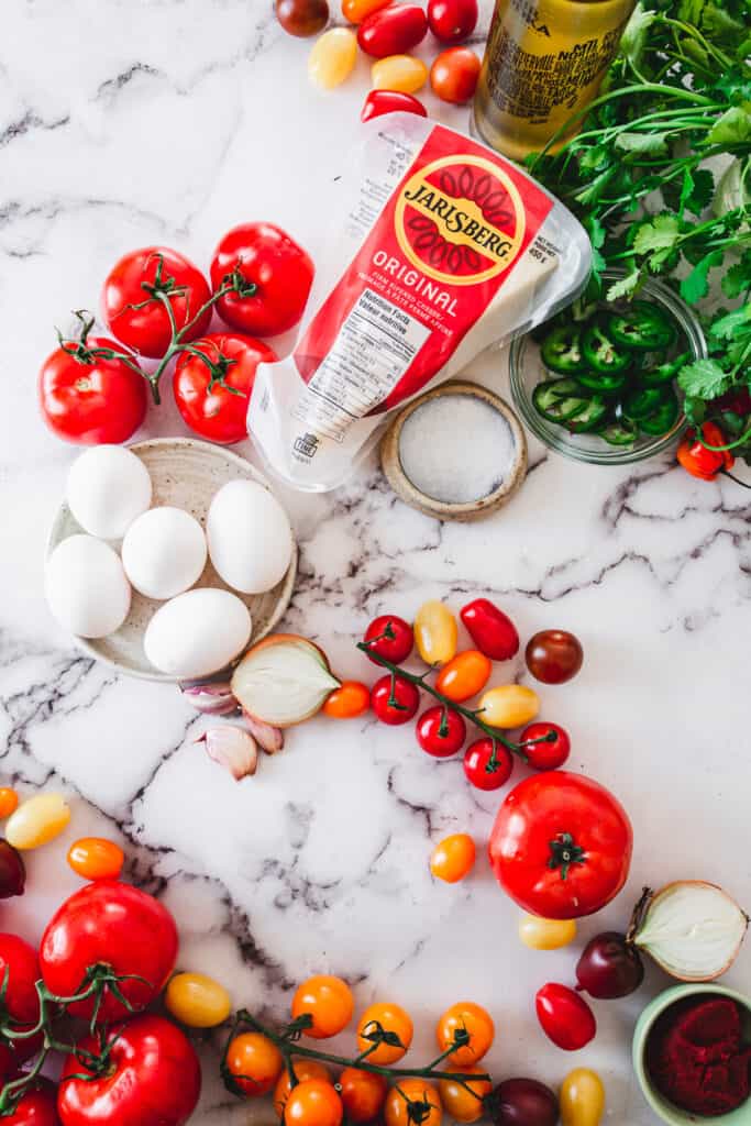 ingredients flat lay