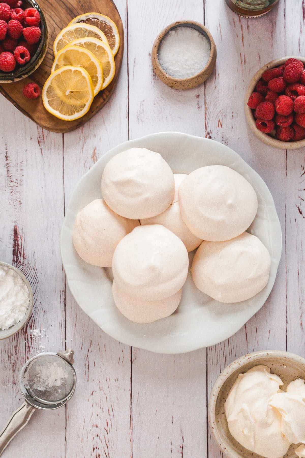 meringues on a plate