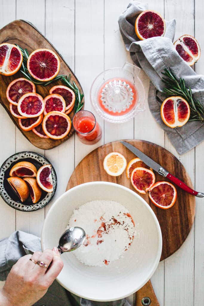 Blood orange cake with polenta and rosemary : At the Immigrant's Table