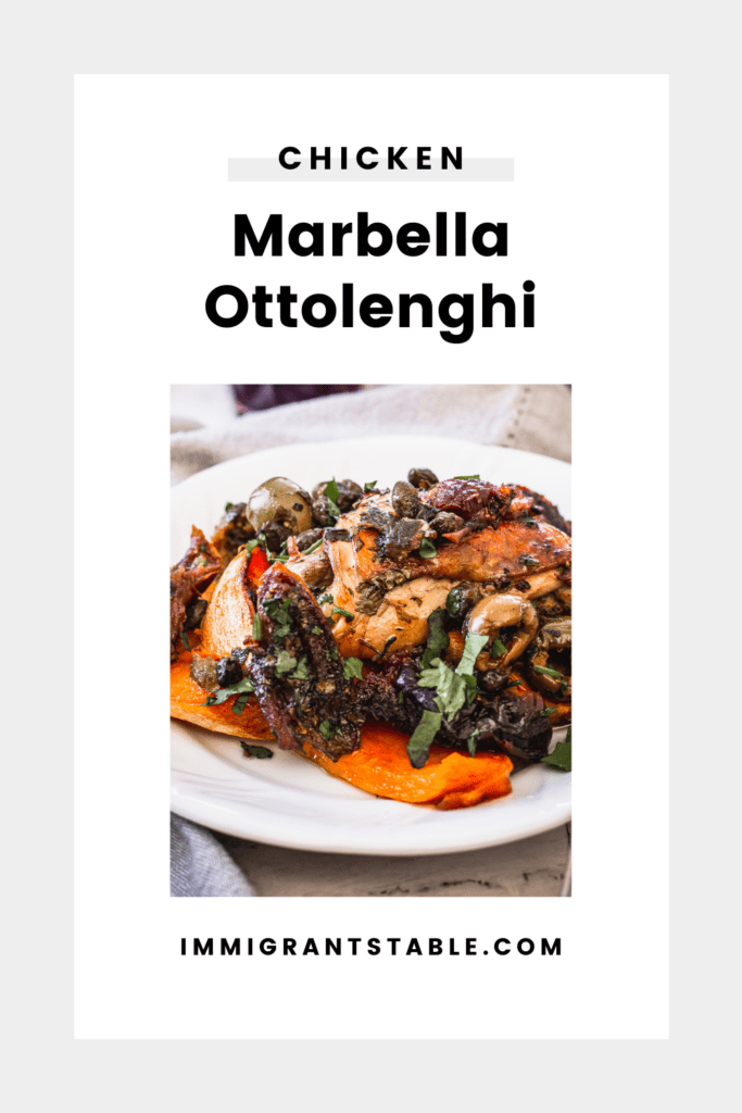 FOCUS ON chicken marbella ottolenghi on plate