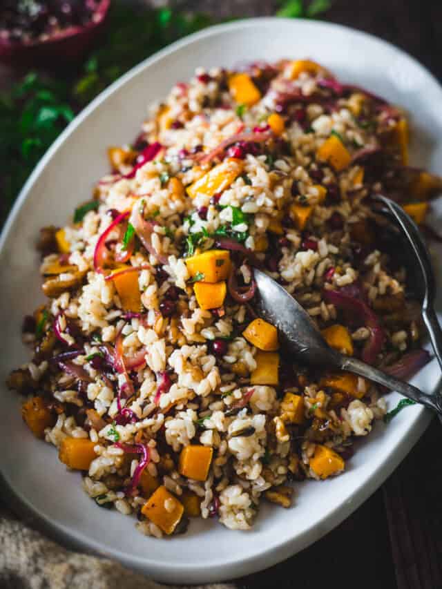 Butternut squash Wild Rice Pilaf Story : At the Immigrant's Table