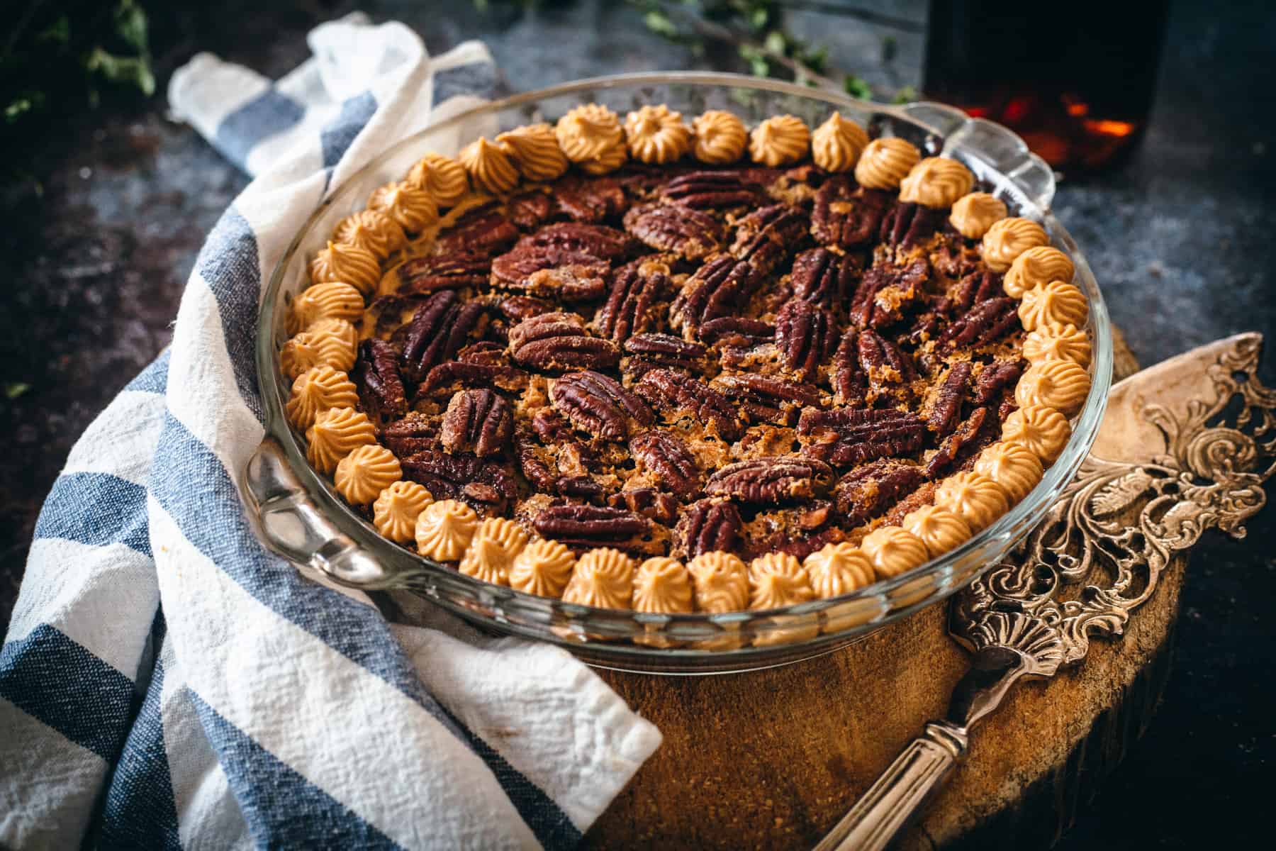 horizontal gluten free pecan pie