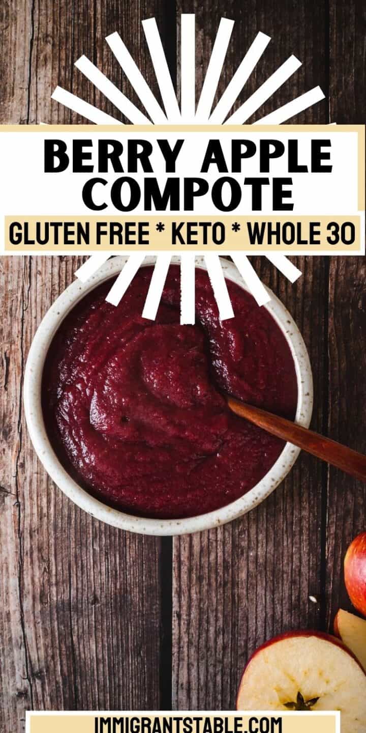 berry apple compote (gluten free, keto, whole 30)