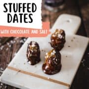 4-ingredient almond butter stuffed dates with chocolate and sea salt