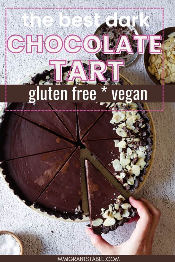 The best gluten-free dark chocolate tart.