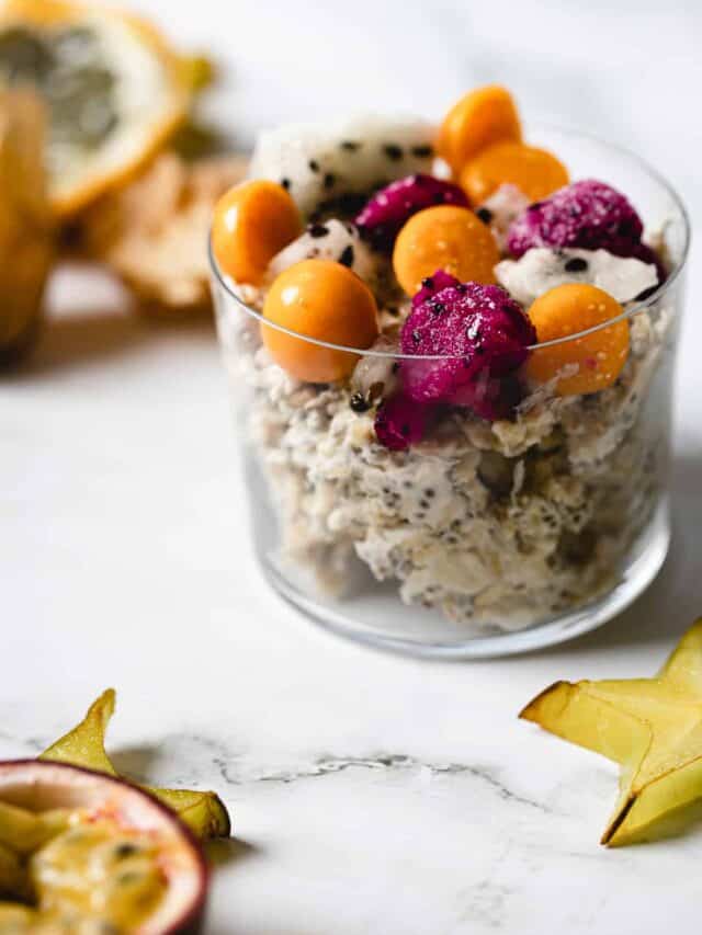 Dragon Fruit Overnight Oats Chia Pudding : At the Immigrant's Table