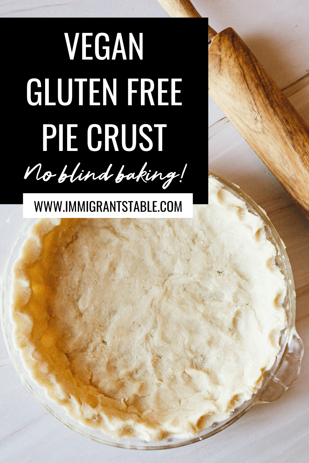 Gluten Free Pie Crust {Dairy Free, Vegan Option}