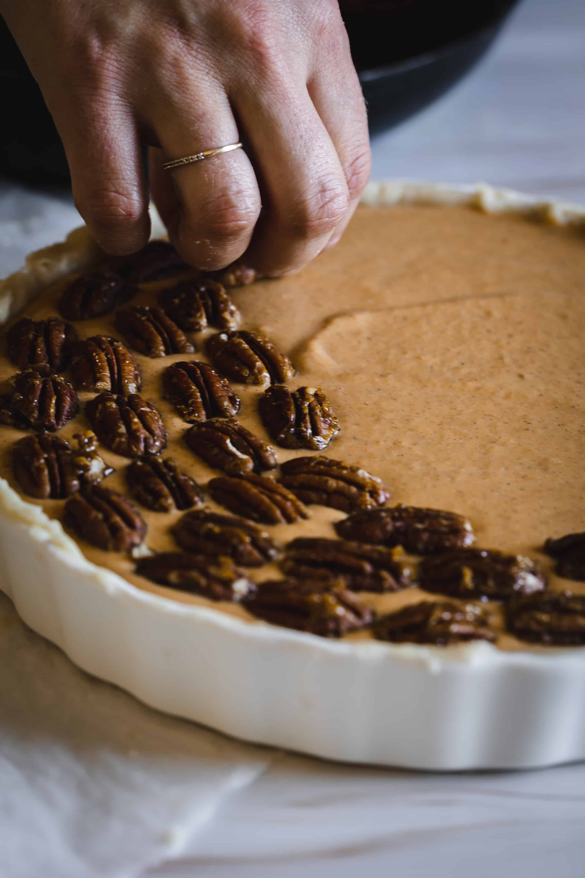 laying out pecans