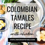 4 colombian tamales on a plate