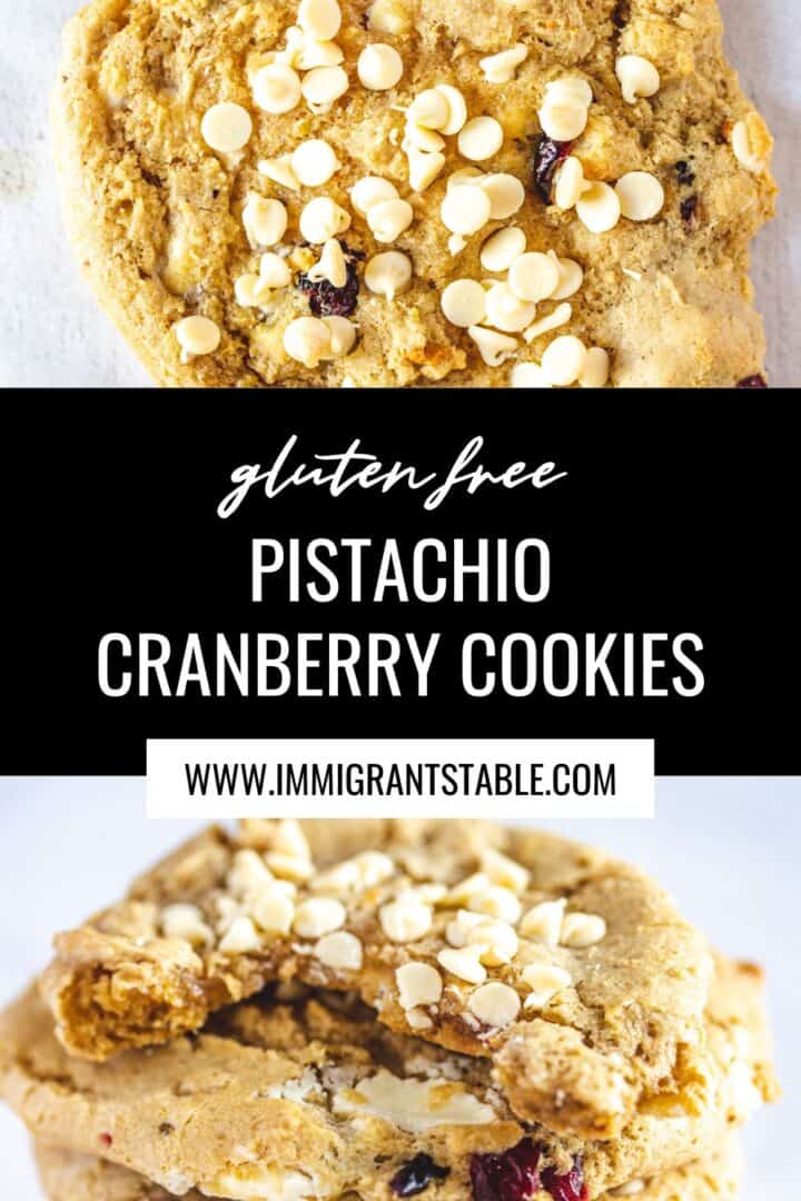 Gluten free pistachio cranberry cookies are a delightful treat packed with the healthy goodness of pistachios and tart sweetness of cranberries. These cookies are specially crafted for those who follow a gluten