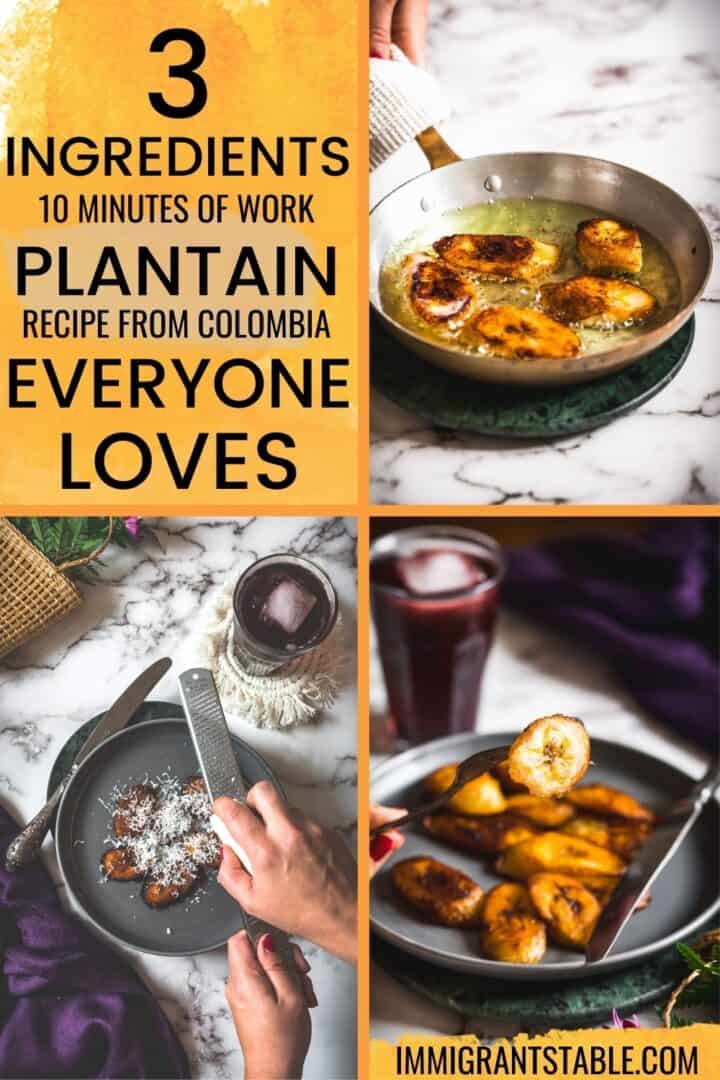 A delicious Colombian recipe that only requires platanos maduros to make.