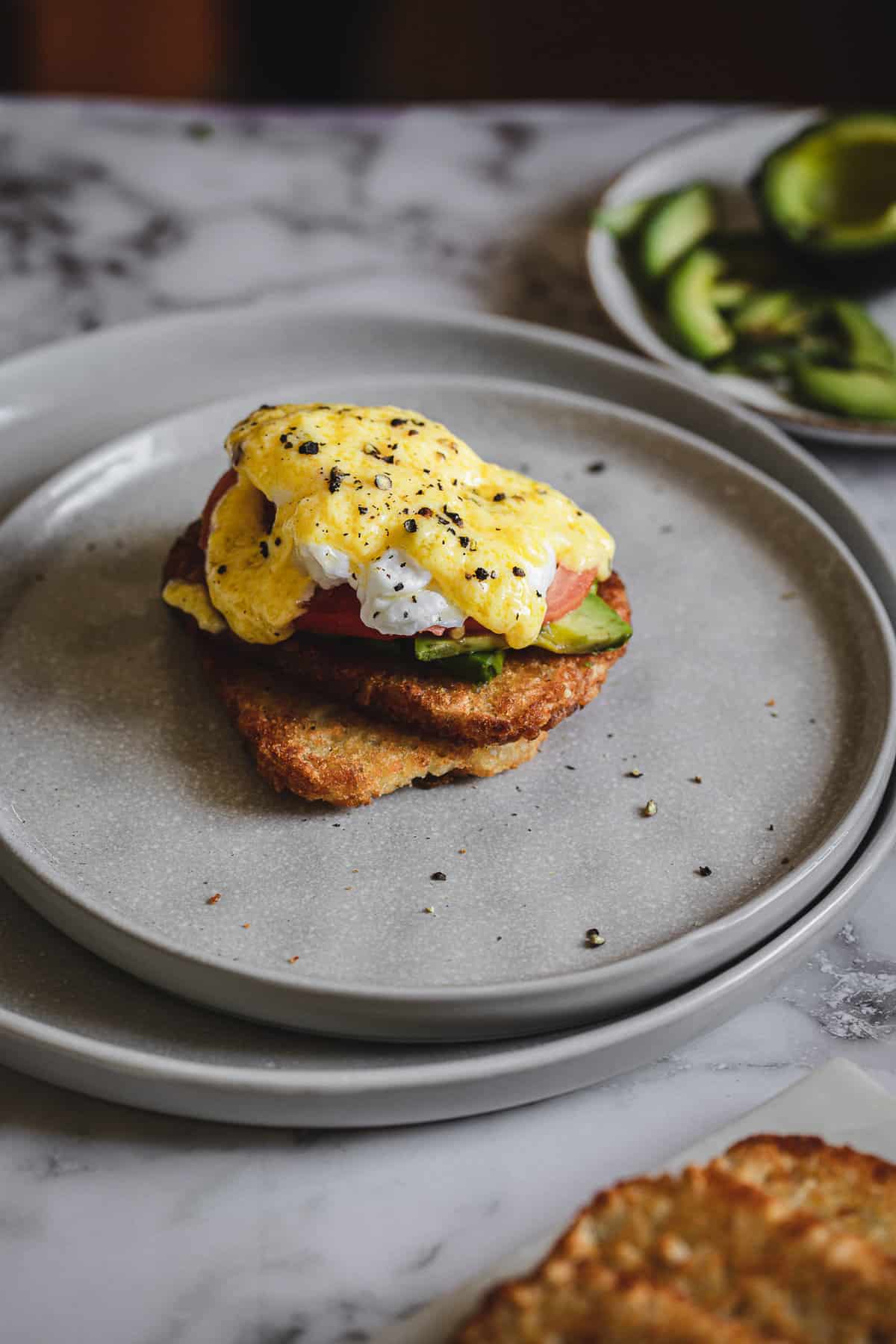 Heart Healthy Eggs Benedict with Butternut Hollandaise