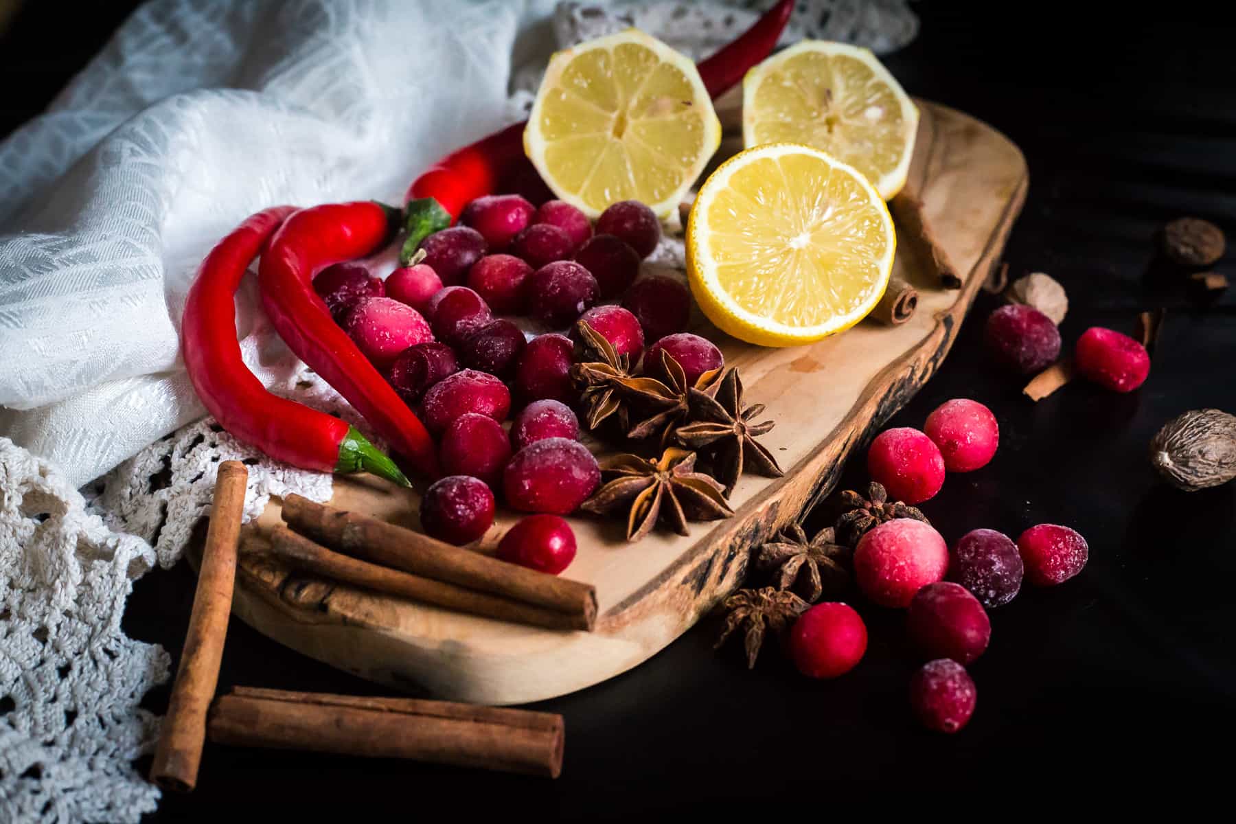 ingredients for Cranberry Infused Vodka