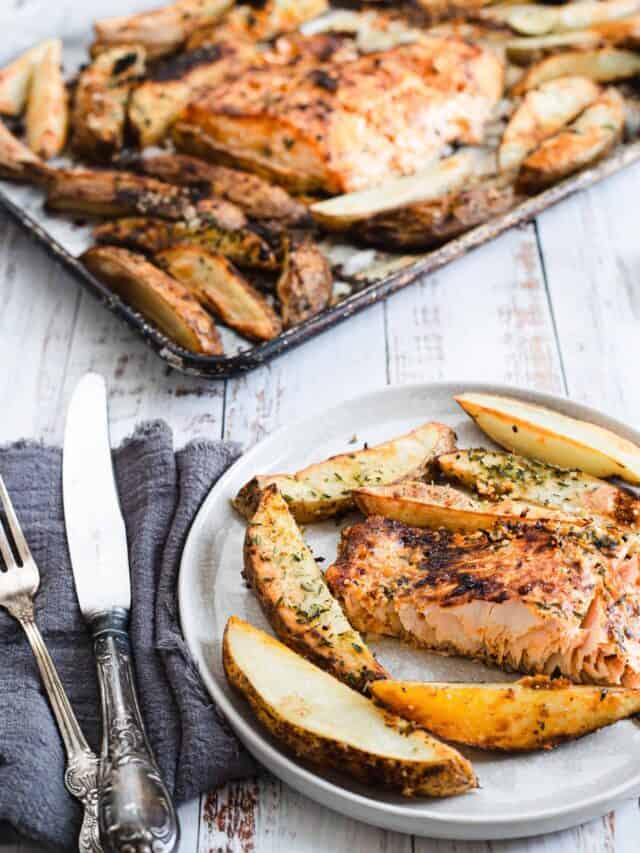 Baked Creamy Salmon with Potatoes