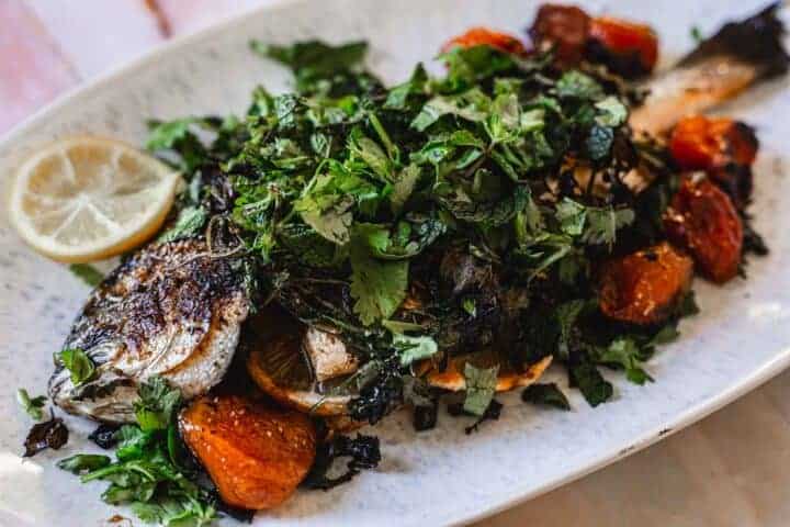 Whole fish with pomegranate molasses for Rosh Hashana : At the ...