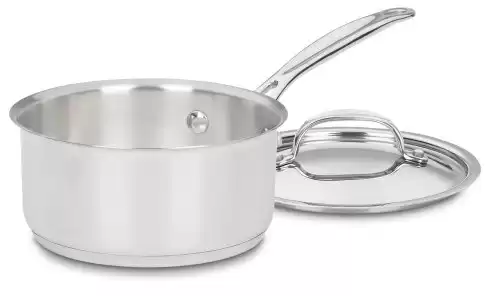 Cuisinart 1 Quart Saucepan w/Cover, Chef's Classic Stainless Steel Cookware Collection, 719-14