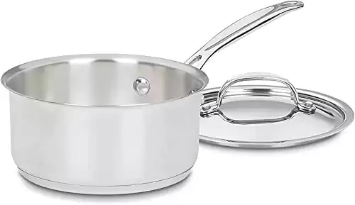 Cuisinart 1.5 Quart Saucepan w/Cover, Chef's Classic Stainless Steel Cookware Collection, 719-16