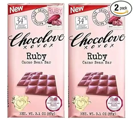 Chocolove Ruby Cacao bar (2 BARS),3.1 ounces
