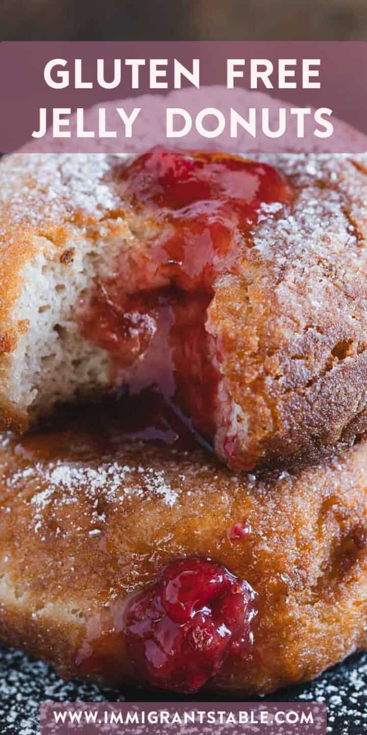 Sufganiyot - gluten free jelly doughnuts.
