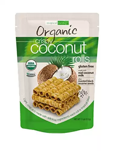Organic Crispy Coconut Rolls Tropical Fields 2-Pack 11 oz Bag