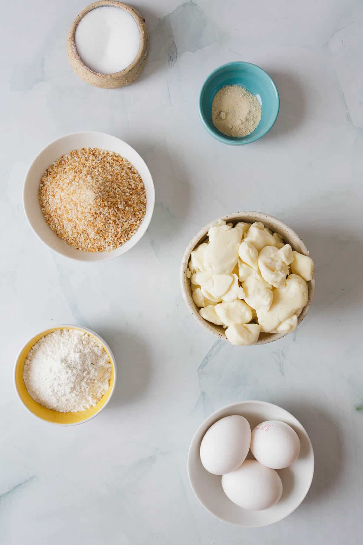 ingredients for air fryer cheese curds.