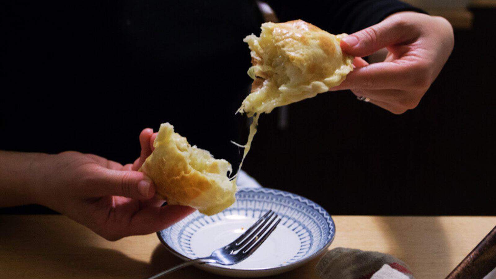 Empanadas on a plate.