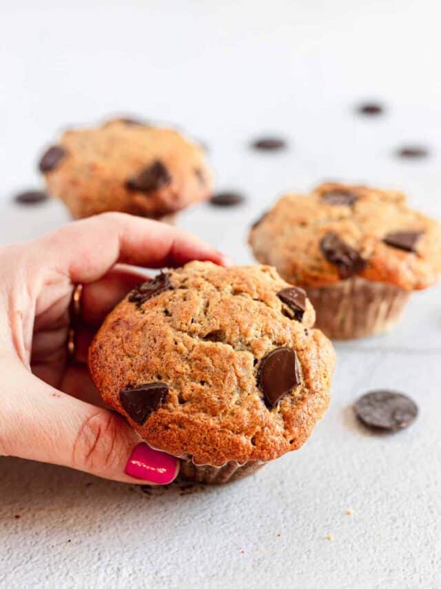 Banana Chocolate Chip Muffins {Gluten-Free}