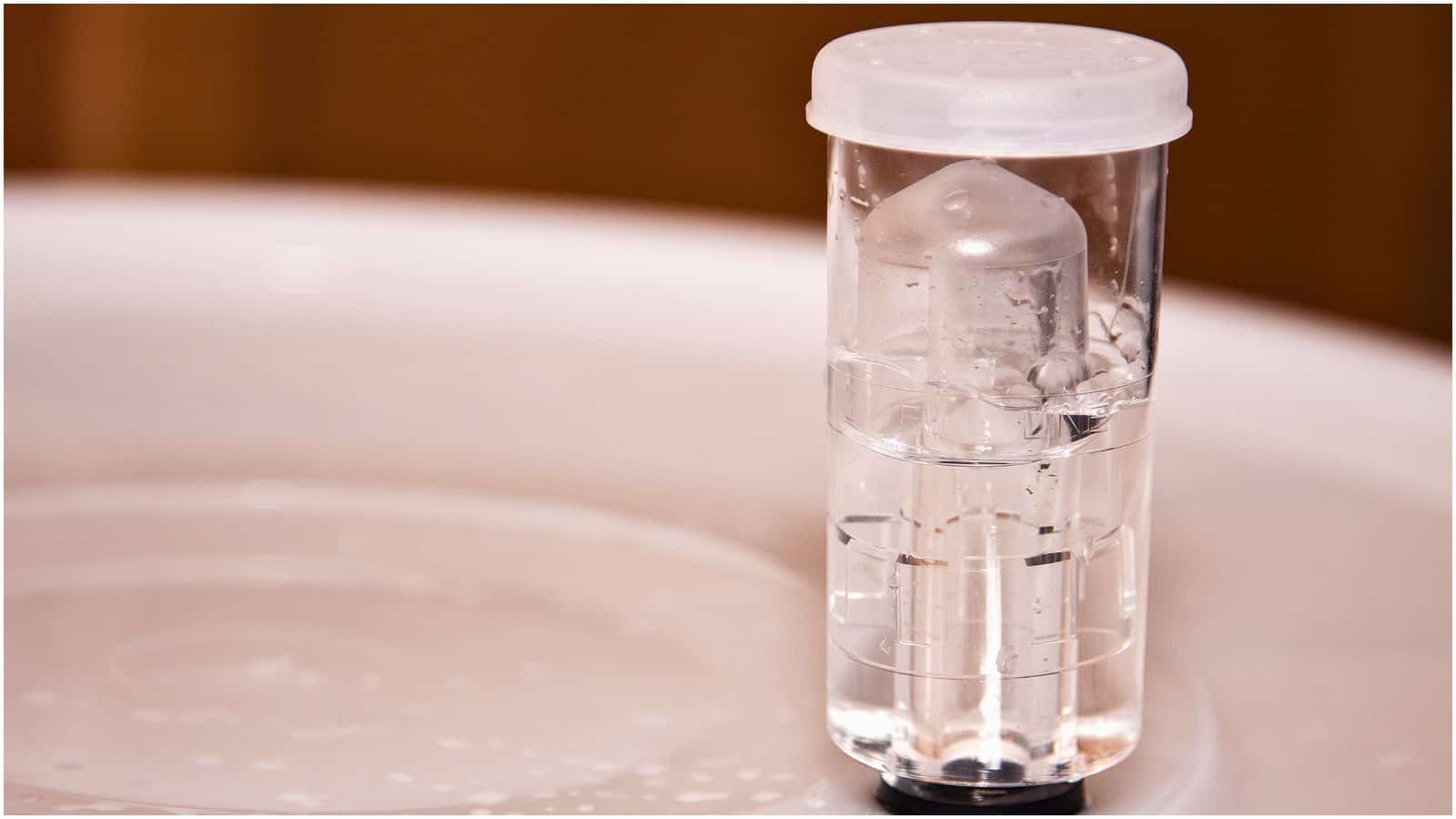 Close-up of an airlock