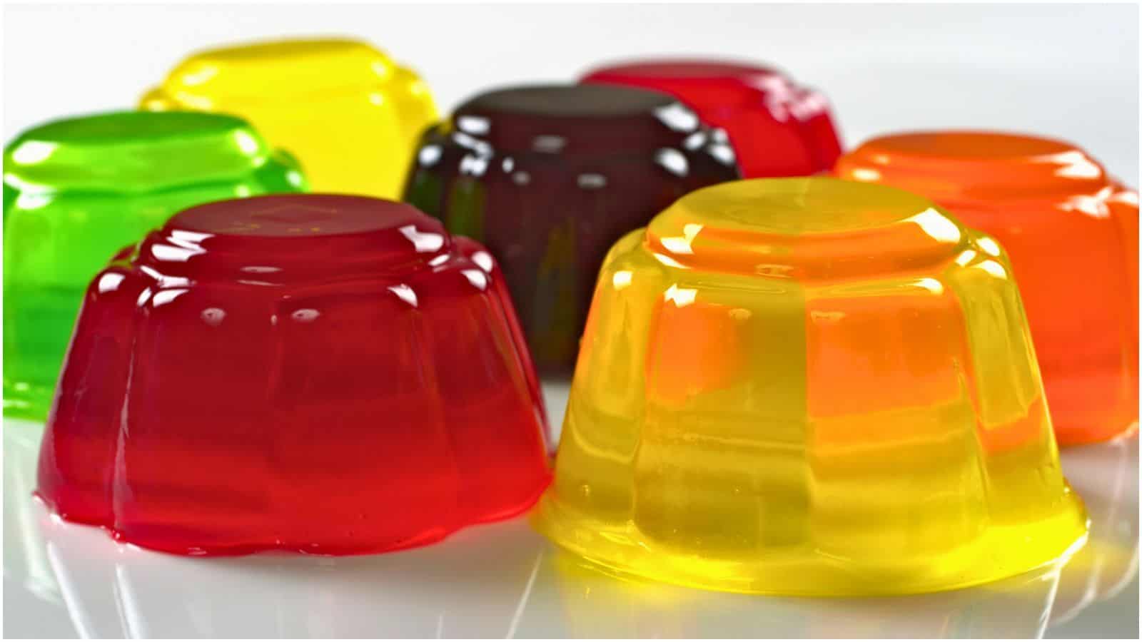 Various colorful jell-os