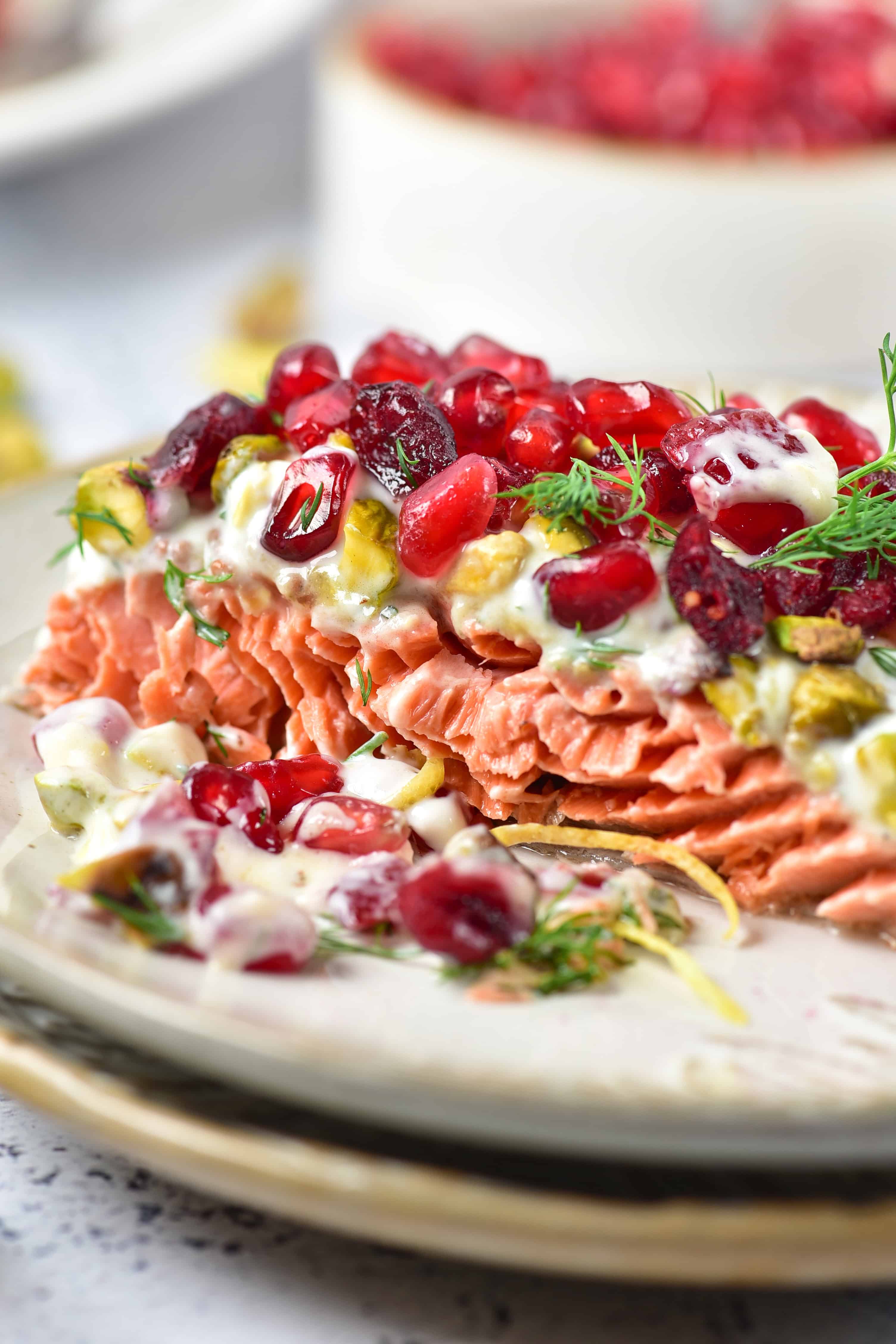 A plate of food on a table.