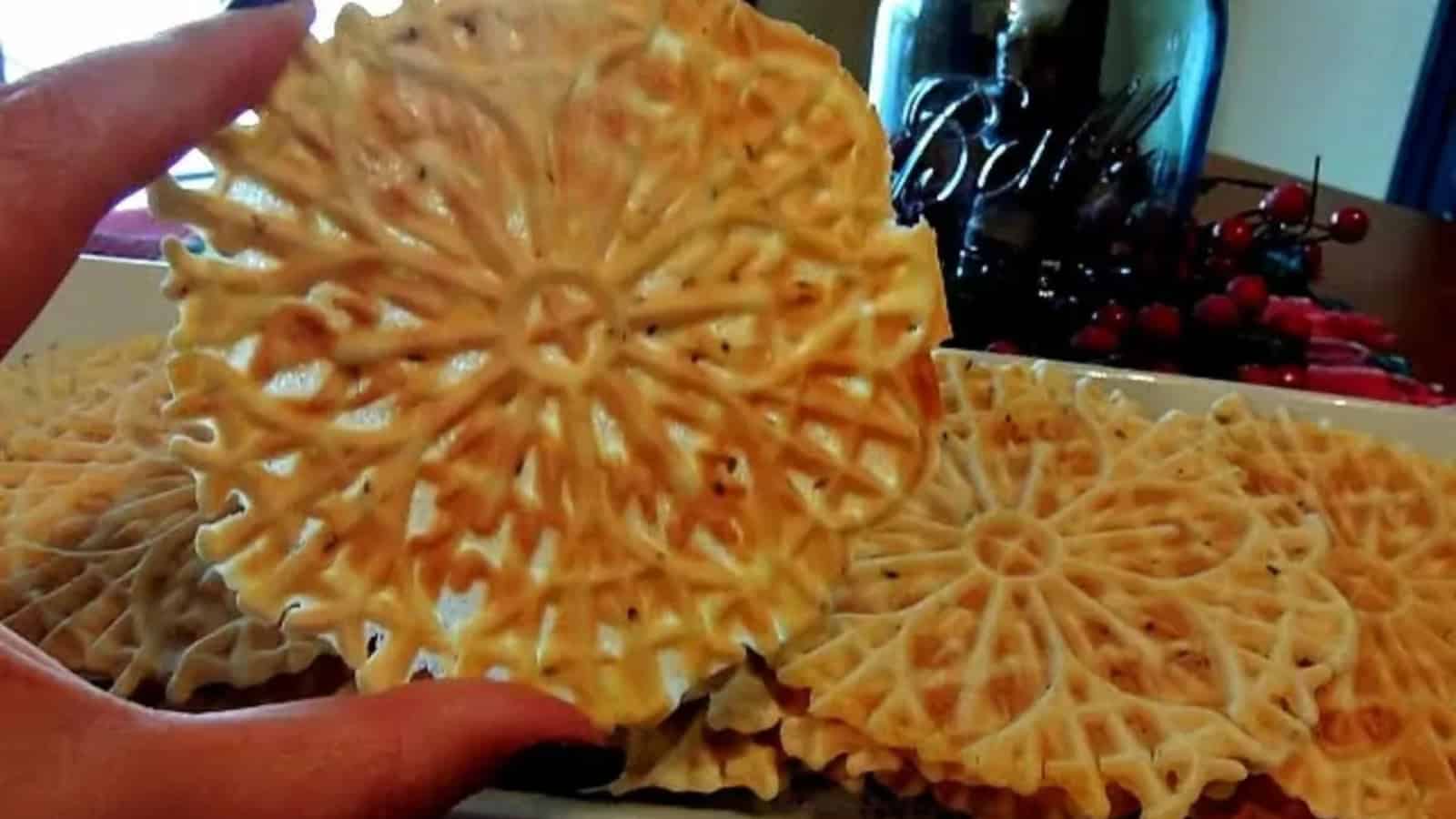 Classic Italian pizzelle cookies