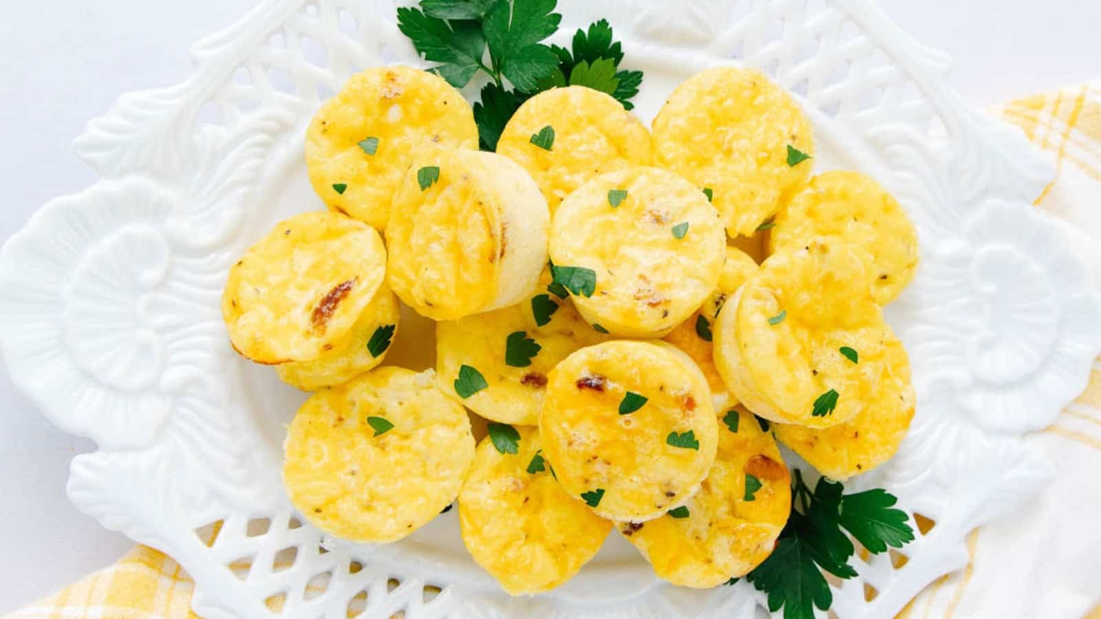 Cottage cheese egg bites served as a high-protein breakfast or snack.